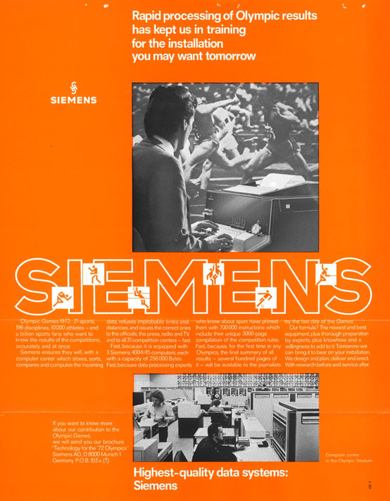 Plakat der Firma Siemens in orange